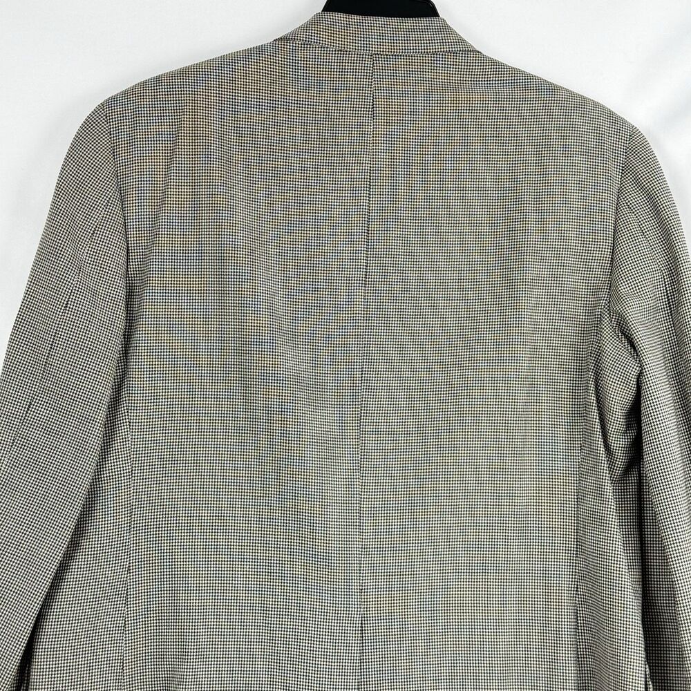Paul Stuart Men’s Black/houndstooth Double Breasted Wool Size 42 R Vintage - Picture 5 of 16